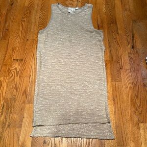 Green Dragon cotton poly blend oatmeal tan tank top/swim suit cover up size m